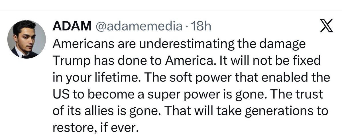 drdave1999's tweet photo. Don’t kid yourself. America will never recover from the damage that Republicans have done.

And, I hasten to remind you that the 77M cretinous troglodytes who enabled all of this are still living here, displaying their arrogant stupidity with every opportunity.

We’re cooked. https://t.co/GTftHdDr9Y