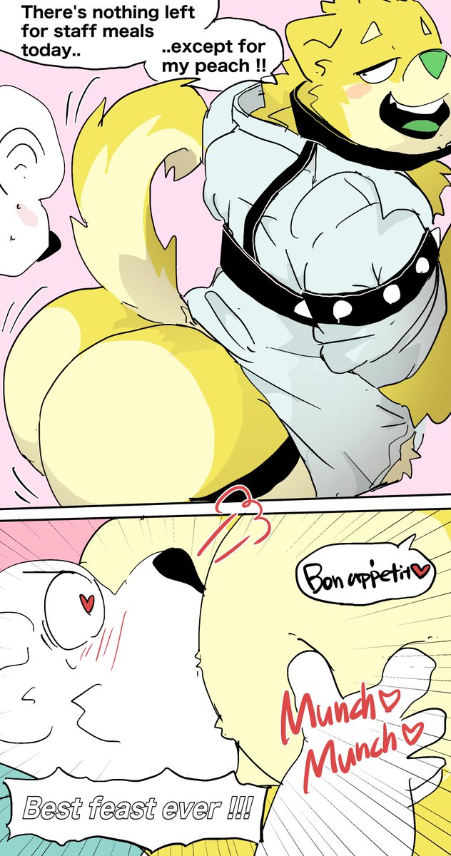 kyoThehusky's tweet photo. One of the best meals in the house🍽️🍑

Skeb request done by @dumdumdumdumdum https://t.co/U5ZbQIcGfJ