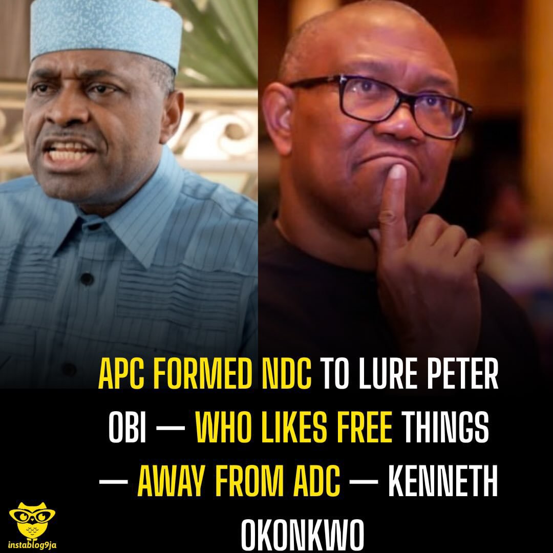 ElechiTega's tweet photo. APC Formed NDC to Lure Peter Obi, Who Likes Free Things — Away From ADC 

— Kenneth Okonkwo https://t.co/oRyke9w2zh