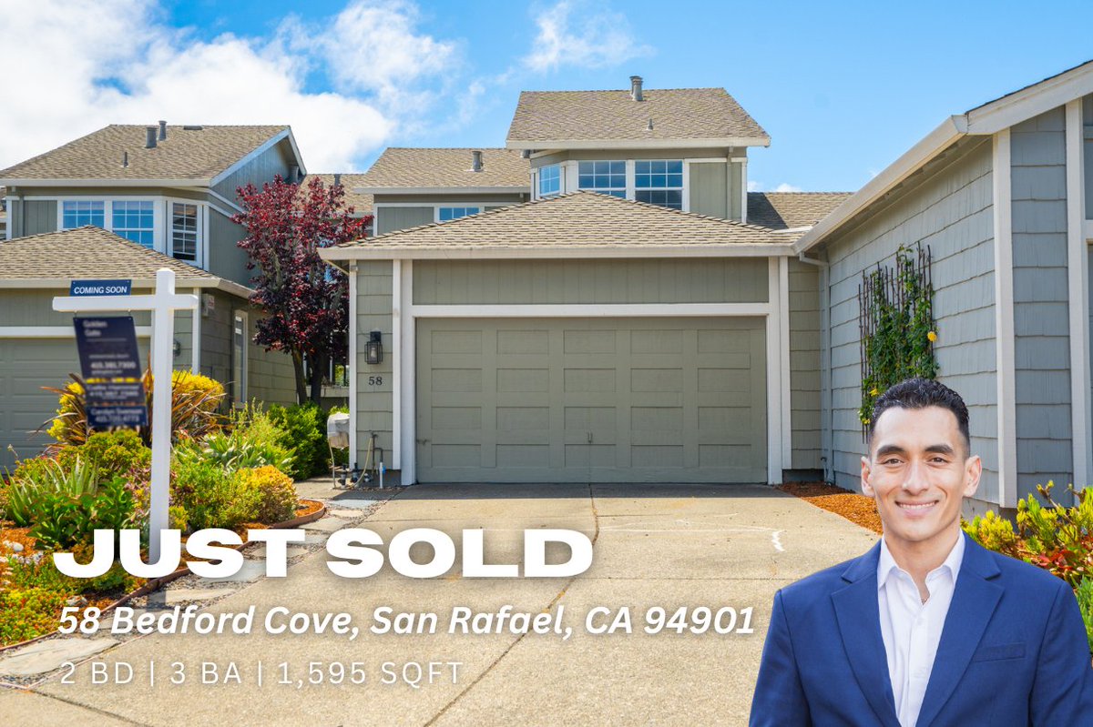 NestorIcaza's tweet photo. Just Sold — 58 Bedford Cove, San Rafael 🔑

Finding the right home is only half the job. Getting your offer across the finish line is where strategy matters. 🎯

Congratulations to my buyers on their new home! 🥂

Looking for your next home in the Bay Area? DM me.

#JustSold https://t.co/kGp9AQdQ38