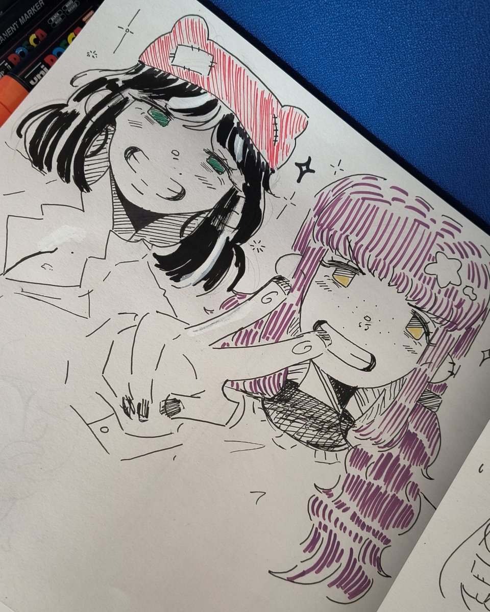 vrtlangelic's tweet photo. Uni doodle of me and demi ily demi bourbon Identity v https://t.co/aawV0grzA8