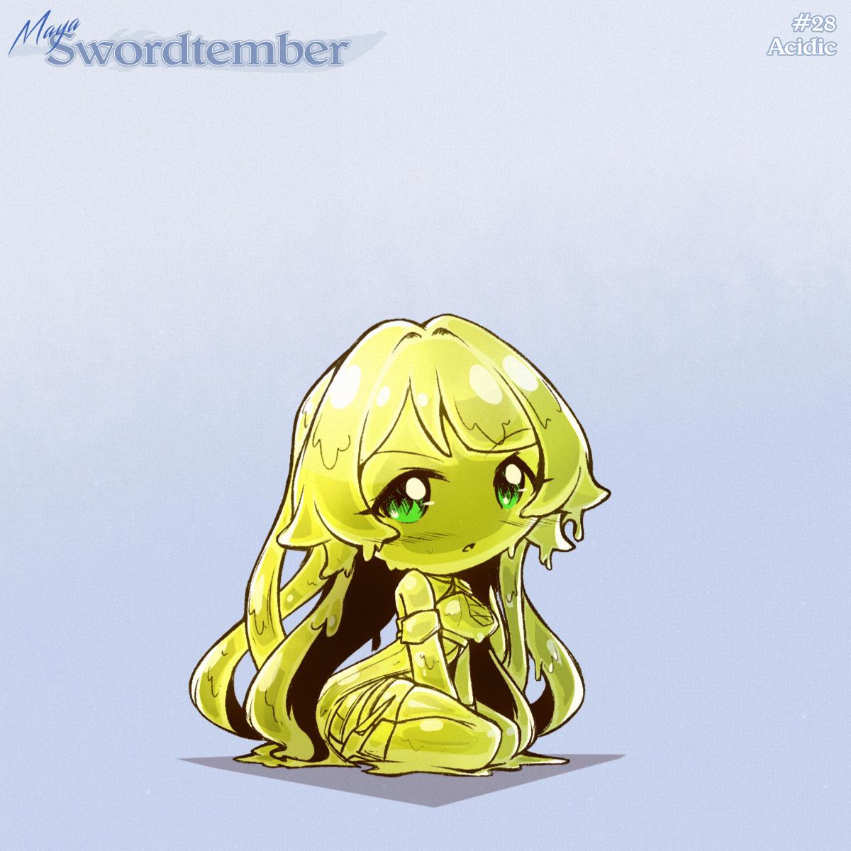 richter_h_'s tweet photo. MayaSwordtember Day 28: Acidic
Caustic Slime Maya?
#swordtember https://t.co/lvTBuVLPb4