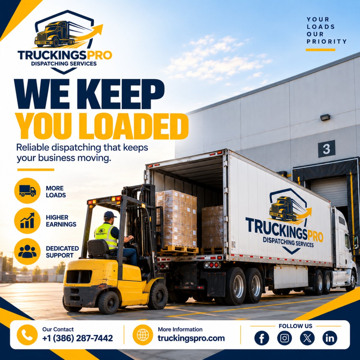 TruckingsP46213's tweet photo. 🚛 We Keep You Loaded.

Reliable dispatching support to help keep your trucking business moving.

📦 More Loads
📈 Higher Earnings
🤝 Dedicated Support
📞 +1 (386) 287-7442
🌐 https://t.co/920ZCJWO0w
#TruckingsPro #TruckDispatching #OwnerOperators https://t.co/mNdnJKrl1k