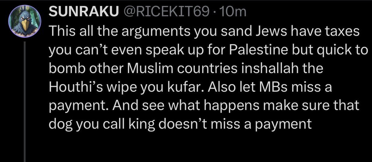 D73MAN's tweet photo. @RICEKIT69 @DHSgov a terror supporter living amongst you that mass takifers people which is a red flag since it’s the hallmark of extremists https://t.co/gYkrAqKsud