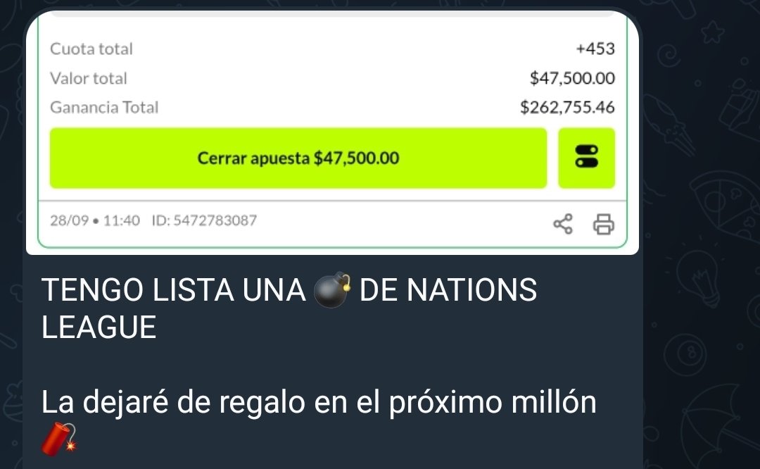 PicksPra's tweet photo. ⚠️ Se las mandaré 🎁 por mi canal de Telegram ⬇️⬇️⬇️ 

https://t.co/ZtzhRWxLPr https://t.co/9aIVKGmRfD