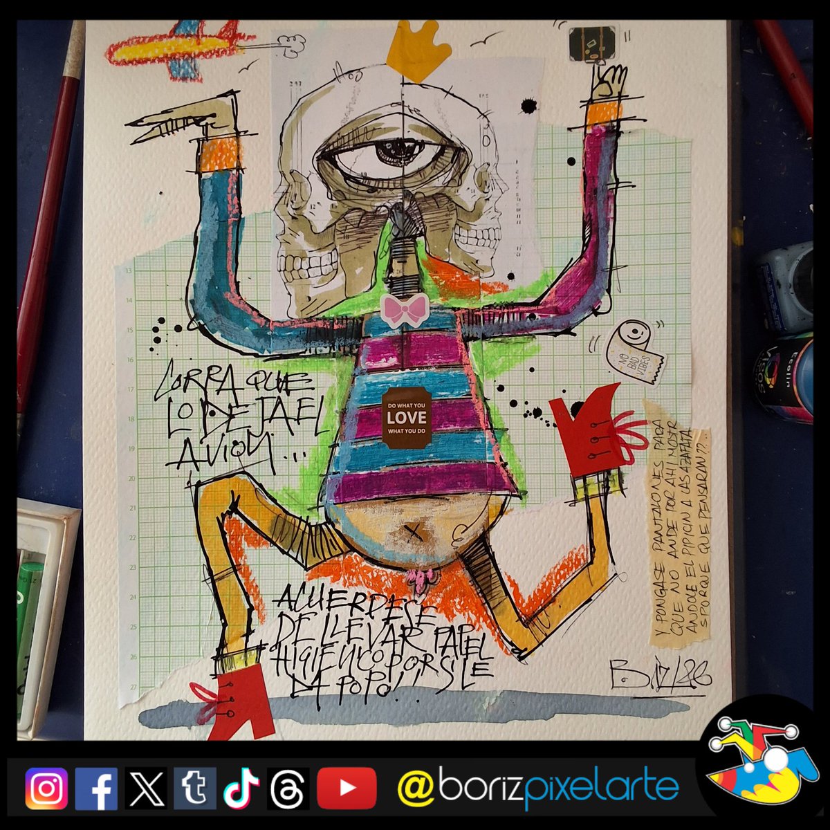borizpixelarte's tweet photo. Sketchbook 2731 - mix media character
A CHARACTER BORN FROM COLOR π¨ποΈ
Cuando el caos de las texturas encuentra un personaje.
#FantasyIllustration #MixedMediaArt #CharacterArt #SketchbookArt #ExperimentalArt https://t.co/xlOfkMJXJ0