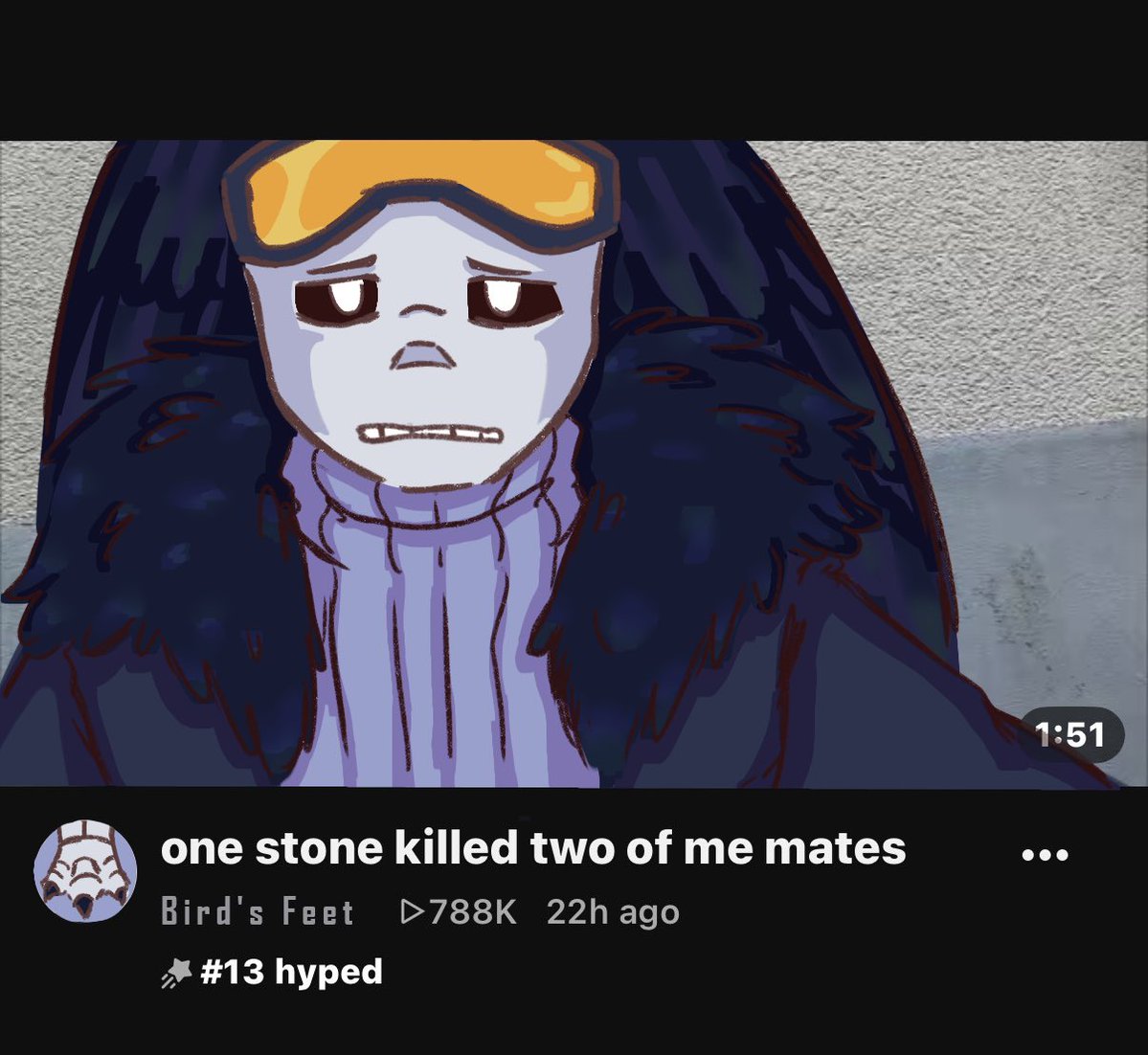_five_cents_'s tweet photo. Got this video in my youtube recommended and immediately thought of #Birdsans . 
I was then possessed for an hour and produced this
#utmv https://t.co/wALXmGndBL