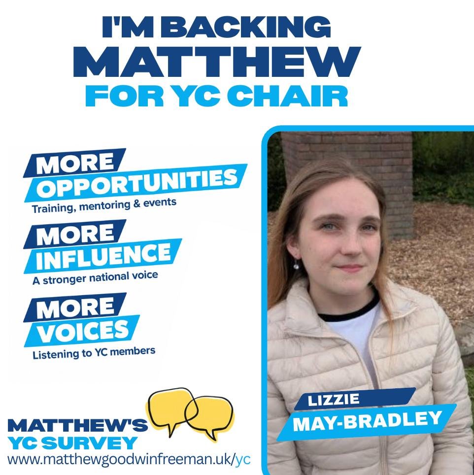 LizabethMayX's tweet photo. Im supporting @MGoodwinFreeman to be our next National YC Chairman! 💙 
#morewithmatthew https://t.co/Ydoo1c0HzZ