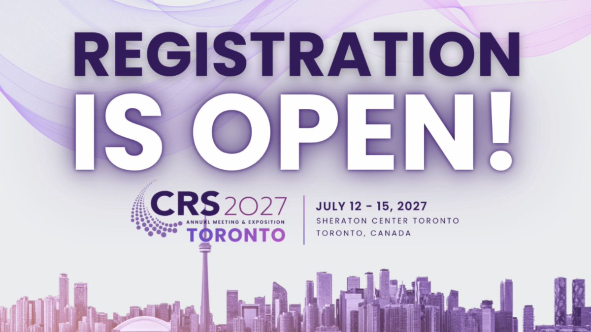 CRSScience's tweet photo. We are pleased to invite you to attend #CRS2027, taking place July 12 - 15, 2027, at the Sheraton Center Toronto Hotel in Toronto, ON, Canada! Register today and take advantage of our EARLY BIRD rates ending on October 30: https://t.co/8G3uX6EcUx https://t.co/VZH60YYwsg