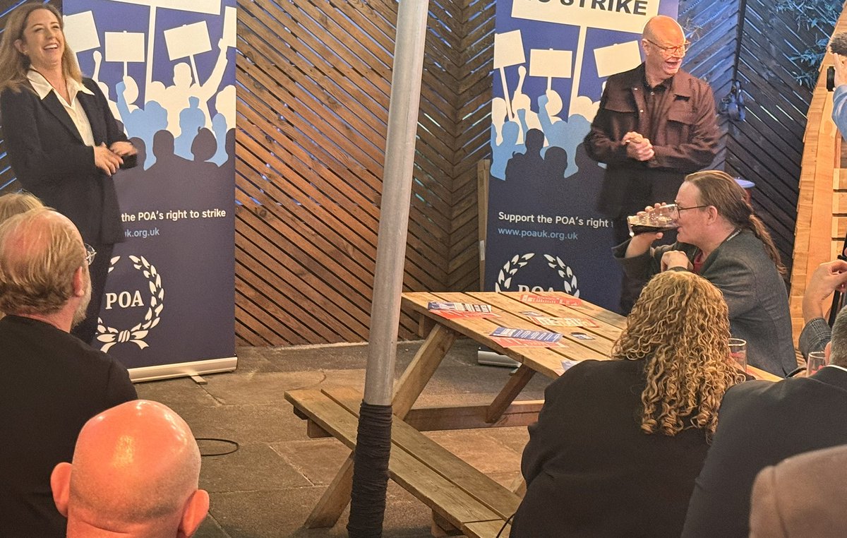 UnityConsults's tweet photo. “I’m a proud member of the @POAUnion and I’ll be a life long member.”

Former Prison Officer and now Governmwnt Minister @SallyJameson speaks to POA members event at #LabConf26 https://t.co/NYtsUNjiKW