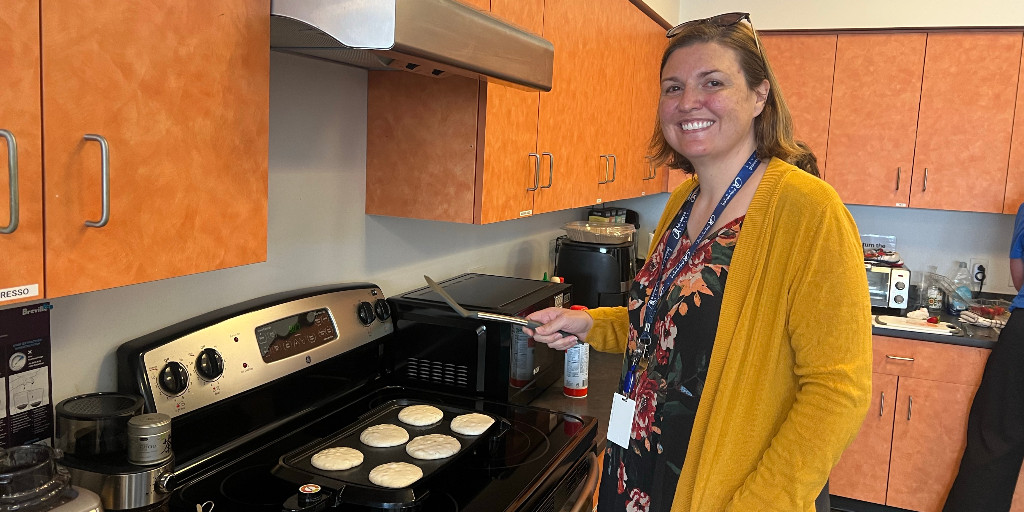 AdvancedSpace's tweet photo. Pancakes, toppings, and plenty of good conversation. 🥞
 
We recently hosted a pancake breakfast for the team, a time to catch up and connect outside of mission work. A big thank you to Team Member Success for hosting, cooking, and setting everything up. It was a great start to the day!
 
#AdvancedSpace #Innovation2Orbit #TeamCulture #EmployeeAppreciation
