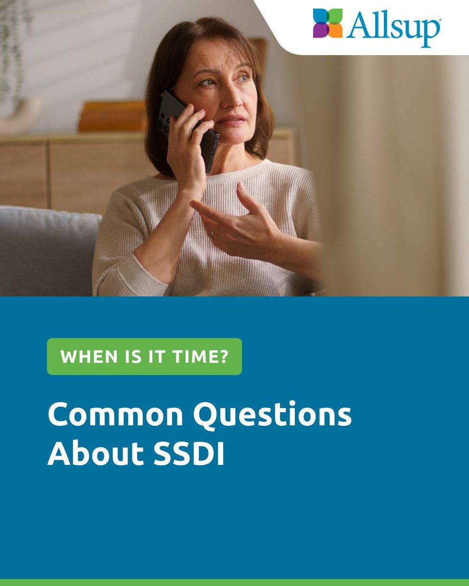 Allsup's tweet photo. Wondering if it's time to apply for SSDI? Questions about your ability to work, work history and eligibility are common.
 
GET STARTED TODAY with our free SSDI assessment to learn more about your options: https://t.co/XOrFKj33bw
 
#SSDIEligibility #DisabilityBenefits #ApplyForSSDI #SSDI #AllsupSSDI