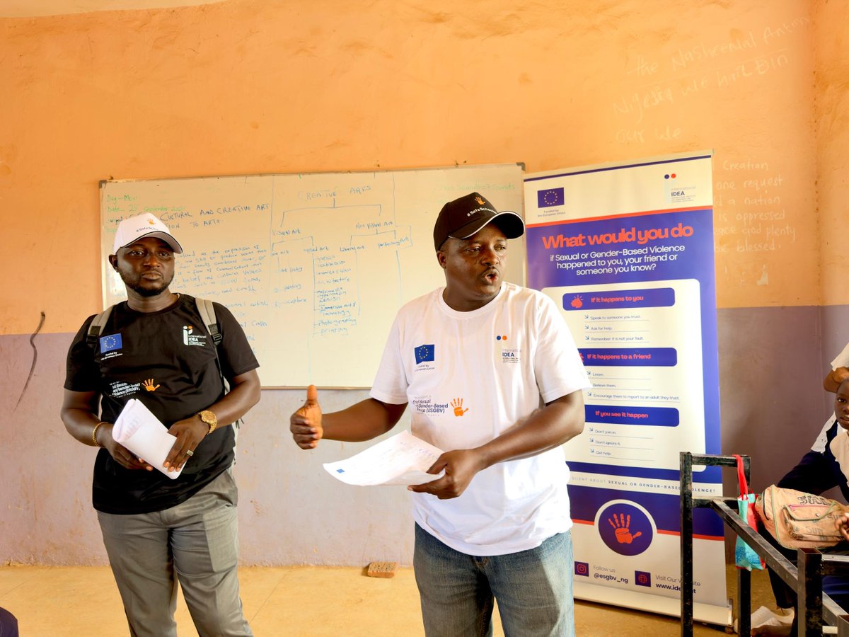ESGBV_NG's tweet photo. @IntIDEA_NG ...with the Nigeria Police Force, NAPTIP, the Ministry of Women Affairs and Social Development, the Ministry of Justice, CSOs and the media, took this message directly to Government Basic Secondary School, Unguwan Mu’azu, and Umar Idris Government Secondary School, Unguwan... https://t.co/2YUq1Wueto
