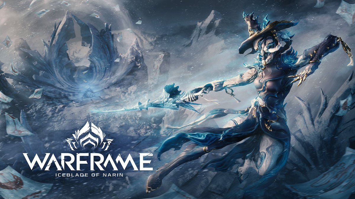 PlayWarframe's tweet photo. Return to Yuvan Peak with the sword-dancing 66th #Warframe in our latest update, Iceblade of Narin.

Explore new areas, face down new foes and experience Banshee like never before. Available now on all platforms. https://t.co/qems0NmY1b https://t.co/65xEtYuiDI