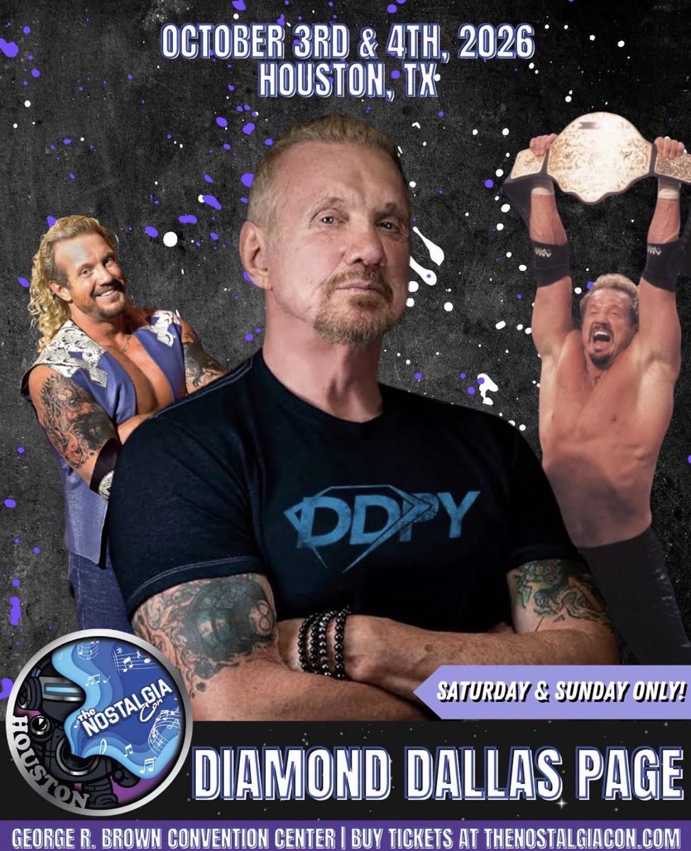 RealDDP's tweet photo. I’m headed to #Houston THIS WEEKEND for @TheNostalgiaCon! 💥 

Looking forward to meeting all of you, signing some autographs, taking some pictures, and having some fun on Saturday and Sunday! 

https://t.co/UTf19fSali https://t.co/cnVSYa2KpA