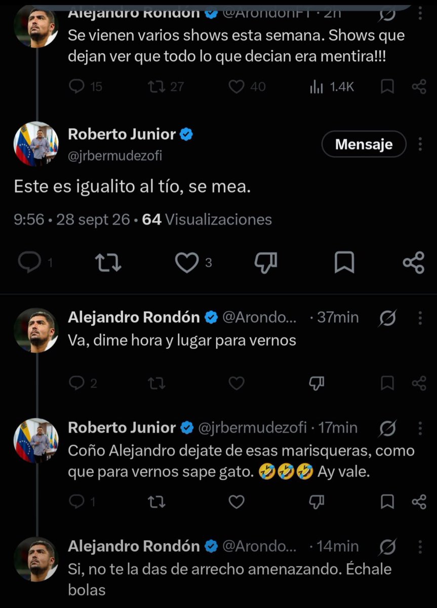Juanegron's tweet photo. Estimado @RepCarlos: el sobrino de Diosdado Cabello vuelve a amenazar a quienes se oponen al régimen. Se sienten respaldados y quieren volver a reprimir al pueblo venezolano.

¿Cuándo actuarán contra toda la cúpula del régimen? https://t.co/9tKsYB11ON