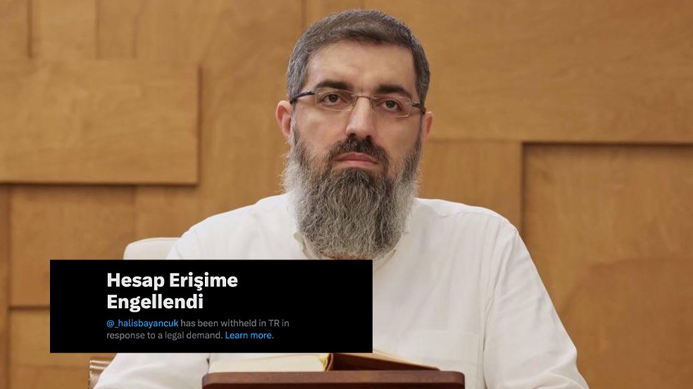 dailyislamist's tweet photo. 🔴 Halis Bayancuk'un ikinci X hesabına da erişim engeli getirildi. https://t.co/rRavwnTLso