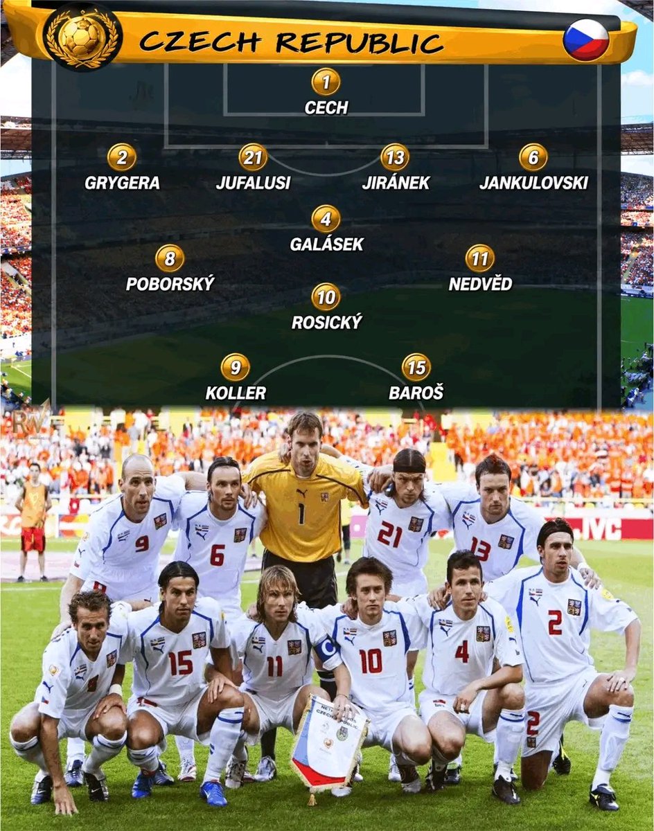 00sFootb4ll's tweet photo. Czech Republic, 2004. What a team 🇨🇿🔝 https://t.co/sHXizRfxMt