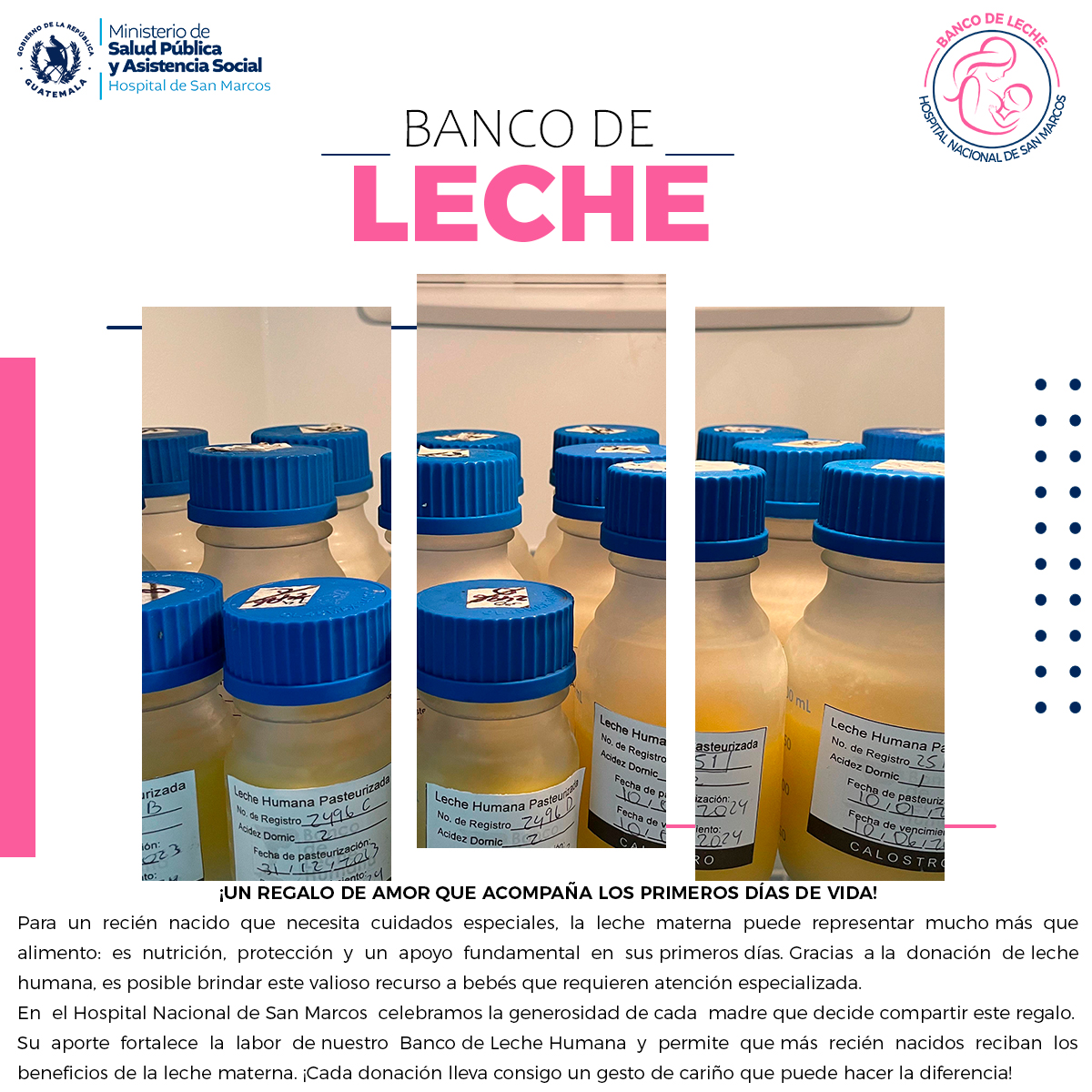 HNSMSocial's tweet photo. 🤱 Compartir leche materna puede brindar un valioso apoyo a recién nacidos que requieren cuidados especiales. En nuestro Banco de Leche Humana, cada donación se transforma en nutrición y solidaridad. 💛

#HospitalNacionalDeSanMarcos #BancoDeLecheHumana https://t.co/FPjzxzrPlP