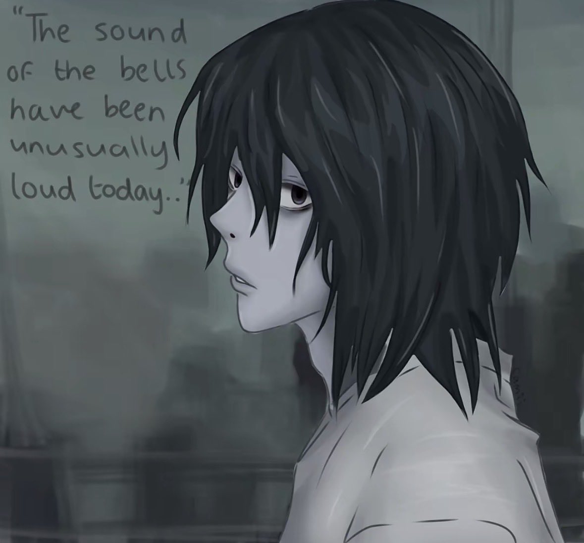 squashiee_'s tweet photo. they could never make me 
hate you Ryuzaki 😖 

#deathnote #deathnoteart #llawliet #L #ryuzakideathnote #fanart #lawliet https://t.co/QHQVqCkdfx