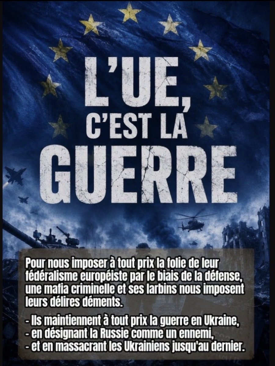 Danielo83's tweet photo. FREXIT !!!
Ursula vient d augmenter son salaire de 2700 euros mensuel..le prix du gaz n est pas son problème. Nos dirigeants devraient exiger de se rapprocher de la Russie pour le gaz mais aucun n a intérêt à le faire. Cette guerre represente une manne pour eux. https://t.co/gMvIDbpGMq