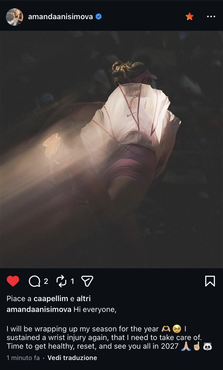 Tennispoint00's tweet photo. Unlucky year for Anisimova 😓 https://t.co/LEdUCcTq8x