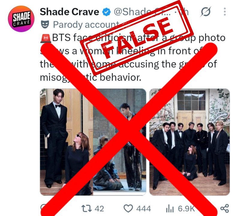 HavenCrave's tweet photo. This user is circulating fabricated lies involving BTS!

The woman pictured is tanu muiño, a renowned music video director and kneeling/crouching beside artists after shoot is a part of her signature photo style, similar poses can be seen in her photos with other artists.
+ https://t.co/tf7dsyKYAs