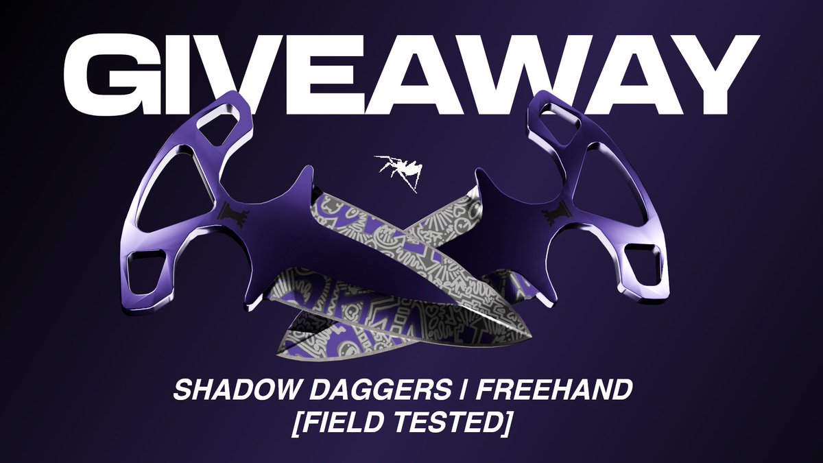 p1eakcs's tweet photo. 🎁 Shadow Daggers | Freehand FT Giveaway, worth $40!

To enter:
✅ Follow @skinwebio and @p1eakcs 
✅ Like and repost
✅ Tag a friend 

Ends in 7 days

Good luck everyone! 🍀 https://t.co/v0syeH6Osj