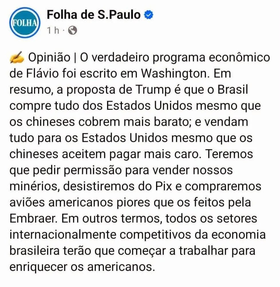 Alice_inland13's tweet photo. Quem diria que o melhor resumo do programa do fascista seria publicado pela ¿folha?
Vocês que vão votar nessa desgraça são uns merdas🤢 https://t.co/gpBu5zO1Hy