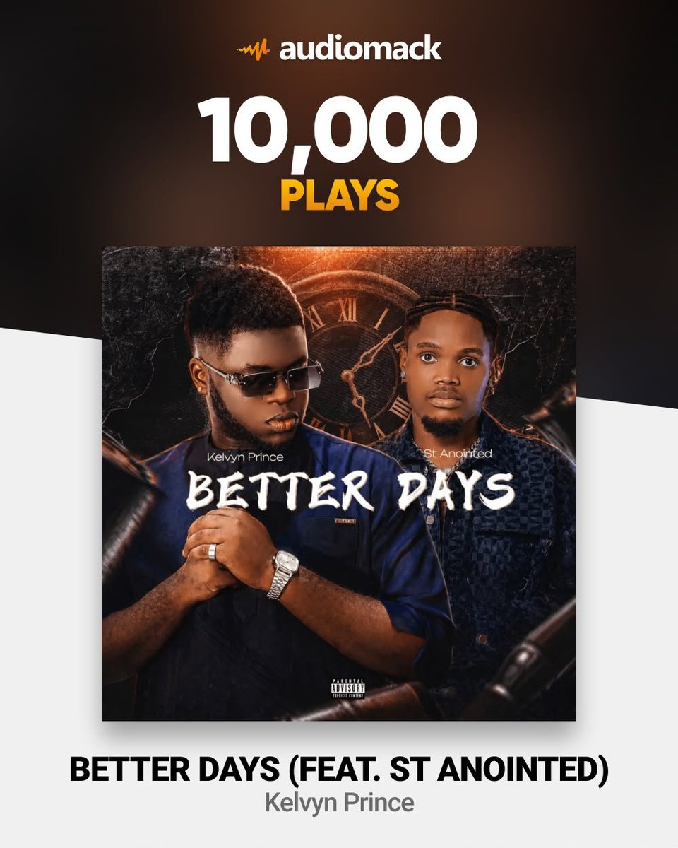 EbubeO42's tweet photo. 10k organic plays on audiomack already???, you just got started bro🫶🏾✝️ https://t.co/8yQ4EPEmJt