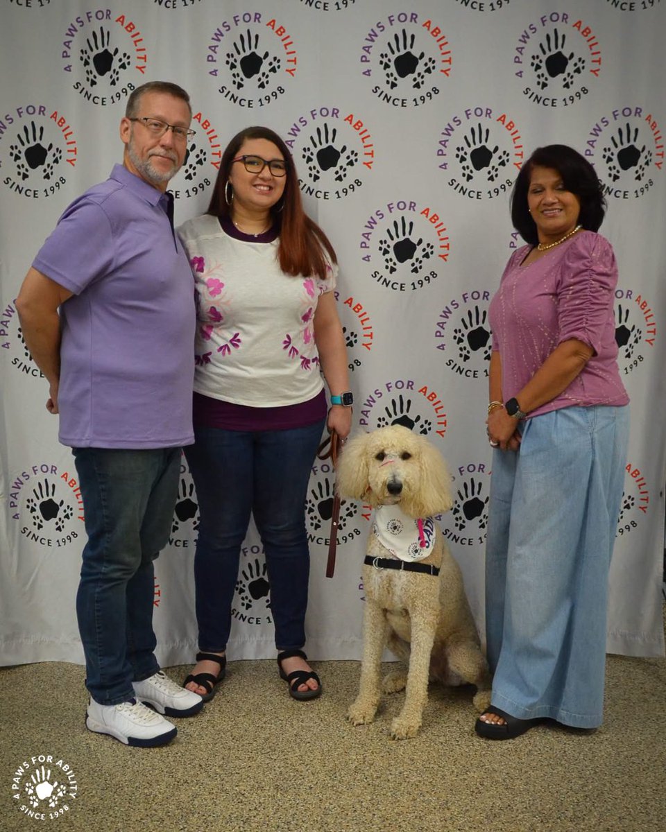 4PawsForAbility's tweet photo. "Taylor's puzzle started when she was in high school. Now, we finally found the next piece of this puzzle. Sadie will be able to help Taylor to gain a level of independence that we all want."

-Ben, father of Taylor &amp; service dog Sadie (aka Bougie) https://t.co/LMyqLcDNLG