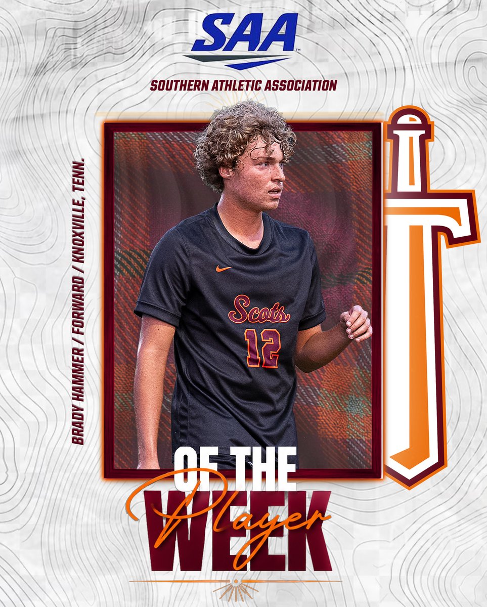 MCScots's tweet photo. Dominance on the pitch ⚽️
Brady Hammer earns SAA Offensive Player of the Week Honors ⚔️ https://t.co/0LszBwpeXT