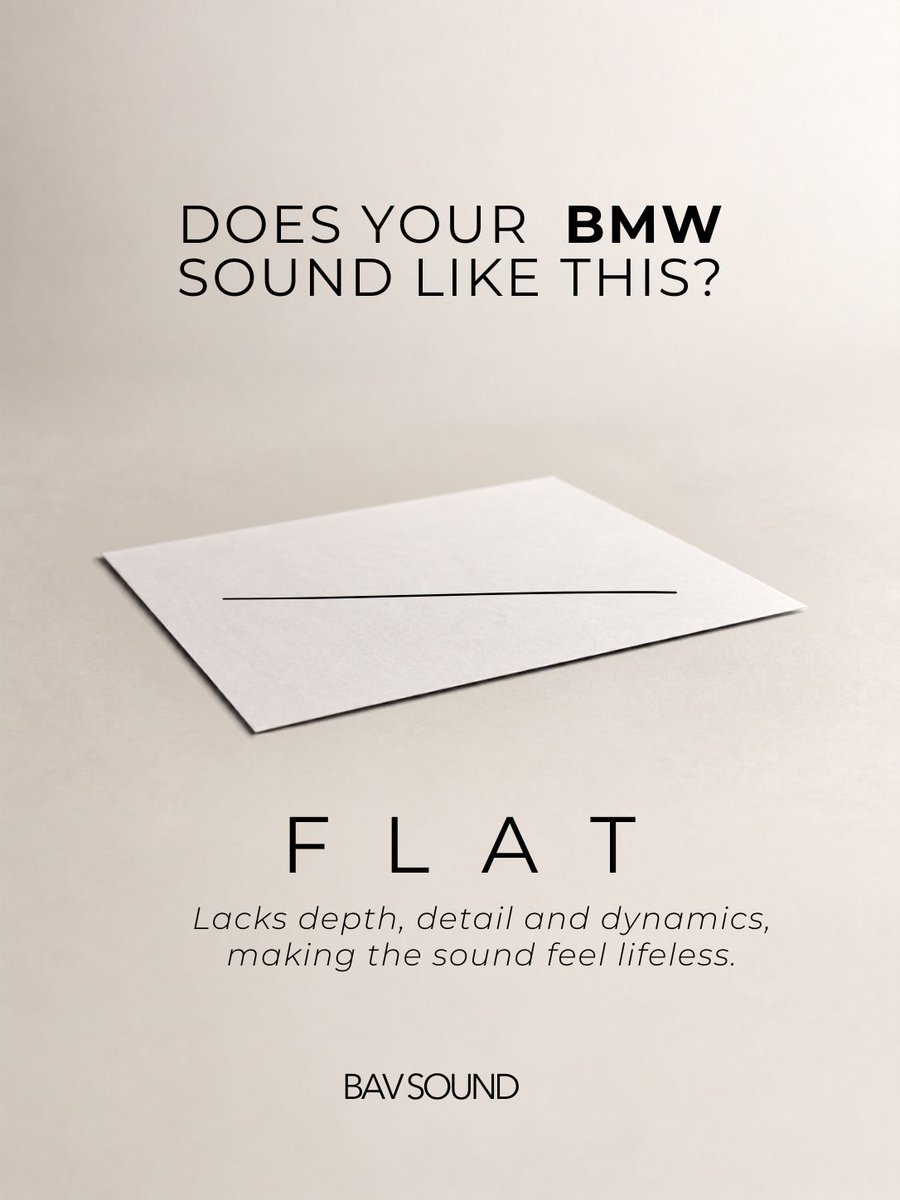 bavsound's tweet photo. Your BMW audio can be perfectly audible and still sound flat.

The music is there, but it lacks the dynamics, depth, and energy that make it feel alive.

The Bavsound solution: Stage One Speakers.

Does your system sound flat? Or would you describe it differently? https://t.co/DOPdpKpNdE