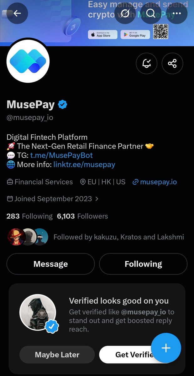 TheAlchemistdot's tweet photo. @musepay_io Followed, retweeted, liked.

all tasks completed, hope to win. https://t.co/PvwgdaAMtM
