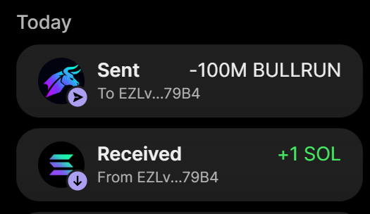 BullrunCash's tweet photo. 100 MILLION $BULLRUN PURCHASE COMPLETED FOR 1 SOL

BUY ON 𝕏 → Send SOL to:
8trY7gA9kzf9Yu4LUW8SdGCuydHAHfodCEFH3CGHUgWR

Min: 0.2 | Max: 10

0.2 $SOL → 10M $BULLRUN
1 $SOL → 100M $BULLRUN
5 $SOL → 1B $BULLRUN

Visit https://t.co/tOiN0AeXtX

Retweet & Drop Solana Wallet Address for $100,000 $BULLRUN