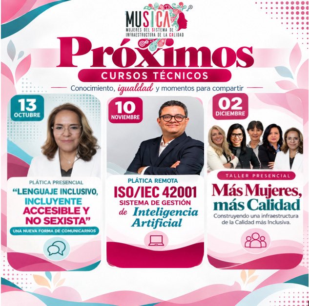 mujeres_snic's tweet photo. ¡Te invitamos a ser parte de los próximos cursos técnicos de MUSICA A.C.! 💜✨

💗 ¡Súmate, participa y acompáñanos!

Consulta cada invitación para conocer los detalles y realizar tu registro mediante el código QR  o Link correspondiente.

¡Te esperamos! https://t.co/DxiEoZx8IT