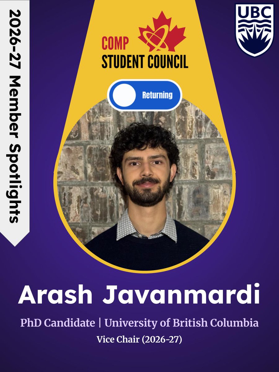 COMPTrainees's tweet photo. Today’s spotlight is on Vice Chair and RD Co-Lead Arash Javanmardi from @UBC! Looking forward to another great year! 🍁 Aujourd’hui, nous mettons le plein feu sur le vice-président et co-chef de l’équipe RD, Arash Javanmardi, de @UBC! Nous anticipons une autre excellente année! https://t.co/ISsFQOg1se