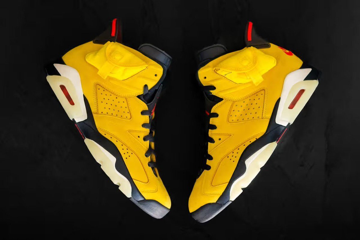 JustFreshKicks's tweet photo. Travis Scott x Air Jordan 6 "F&amp;F Yellow" 🌵💛 https://t.co/d7sQ0EXLTY