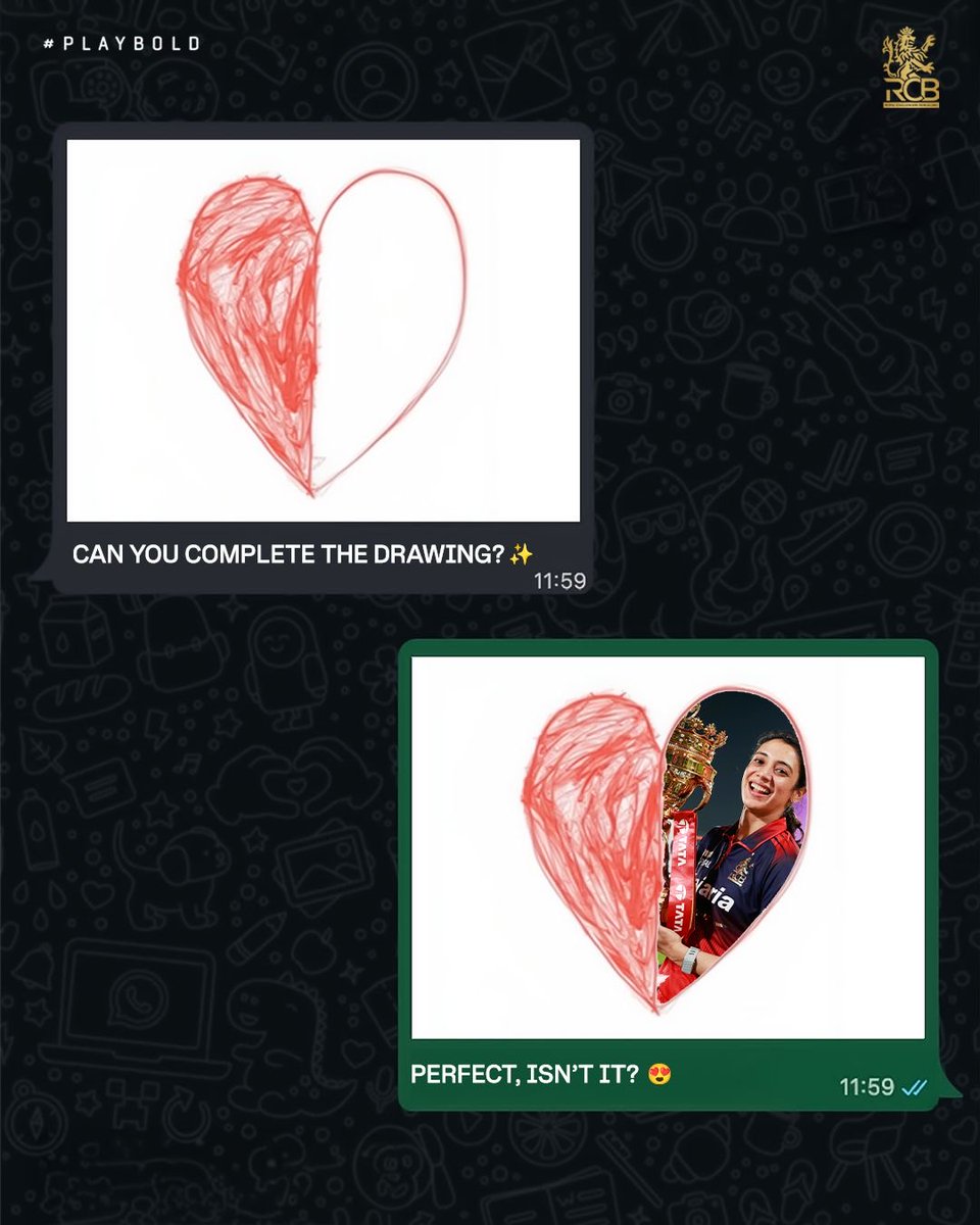 RCBTweets's tweet photo. Had to do this on #WorldHeartDay 🥰❤️

#PlayBold #ನಮ್ಮRCB https://t.co/hleUxJU9ka