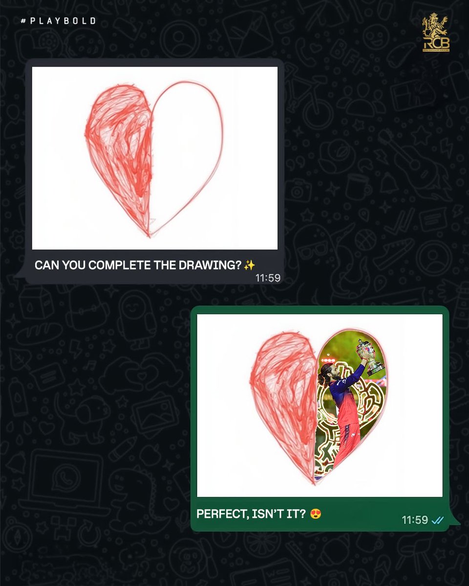 RCBTweets's tweet photo. Had to do this on #WorldHeartDay 🥰❤️

#PlayBold #ನಮ್ಮRCB https://t.co/hleUxJU9ka