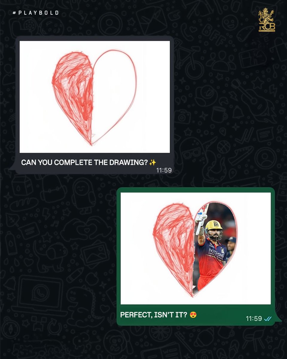 RCBTweets's tweet photo. Had to do this on #WorldHeartDay 🥰❤️

#PlayBold #ನಮ್ಮRCB https://t.co/hleUxJU9ka