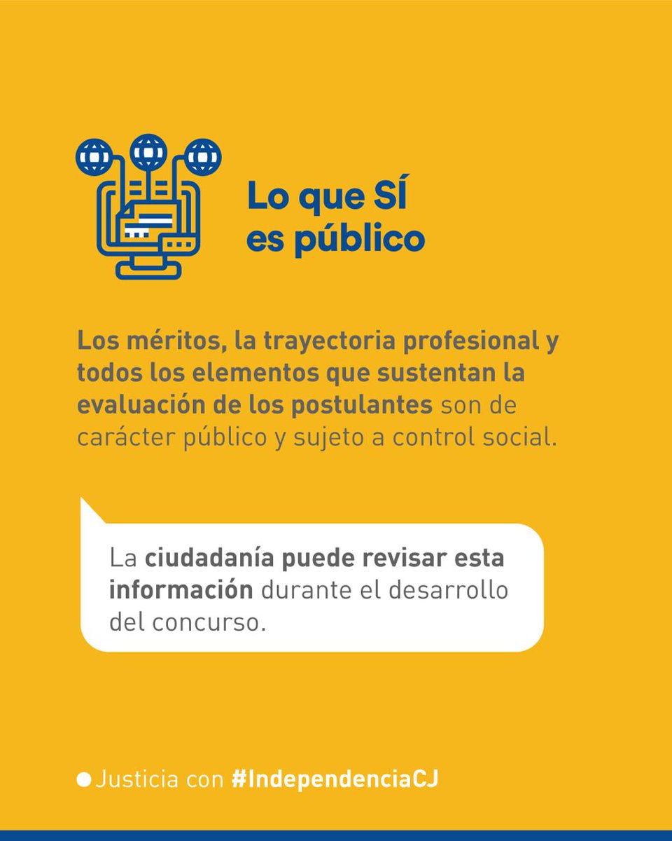 CJudicaturaEc's tweet photo. 👩🏻‍⚖️👨🏻‍⚖️ | #ConcursoCNJ

El Protocolo de Protección de Datos en el concurso de la @CorteNacional, cuidará la información exclusivamente personal de los postulantes. 

Su trayectoria profesional y méritos serán de acceso público para asegurar la transparencia y el control social en cada fase.   

Este es el primer proceso de selección que contará con reglas claras sobre este aspecto.

Mira la resolución completa aquí: https://t.co/lL6ktz0ggn

#JusticiaConIndependenciaCJ ⚖️