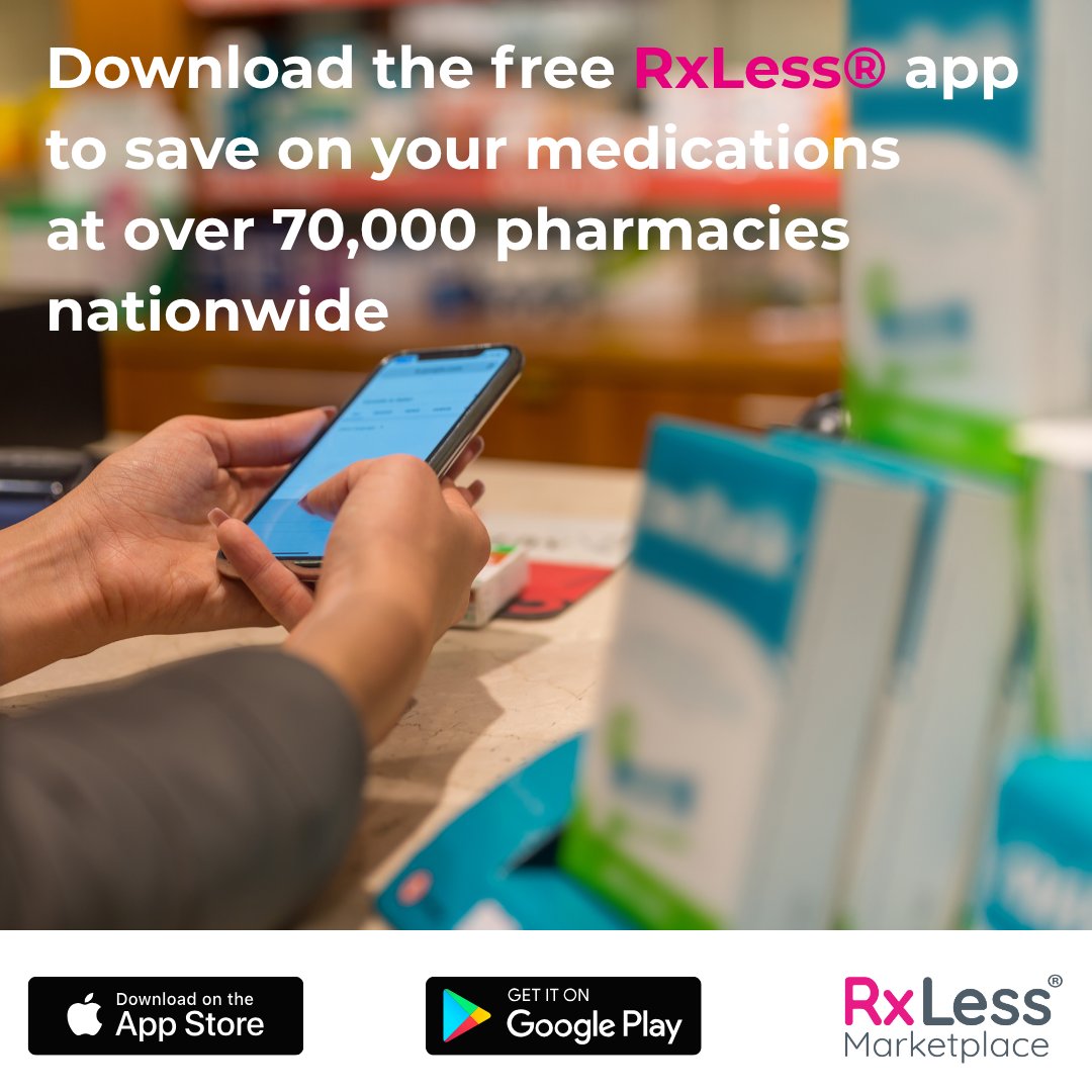 rx_less's tweet photo. 💊 Prescription prices can vary from pharmacy to pharmacy. Download the free RxLess® app to compare prices and look for savings on your medications at participating pharmacies.

Start saving👉 https://t.co/iIMNy8fyeF

#RxLessAssurancePlan #PrescriptionSavings #RxDiscounts https://t.co/RSJpbMxN4k