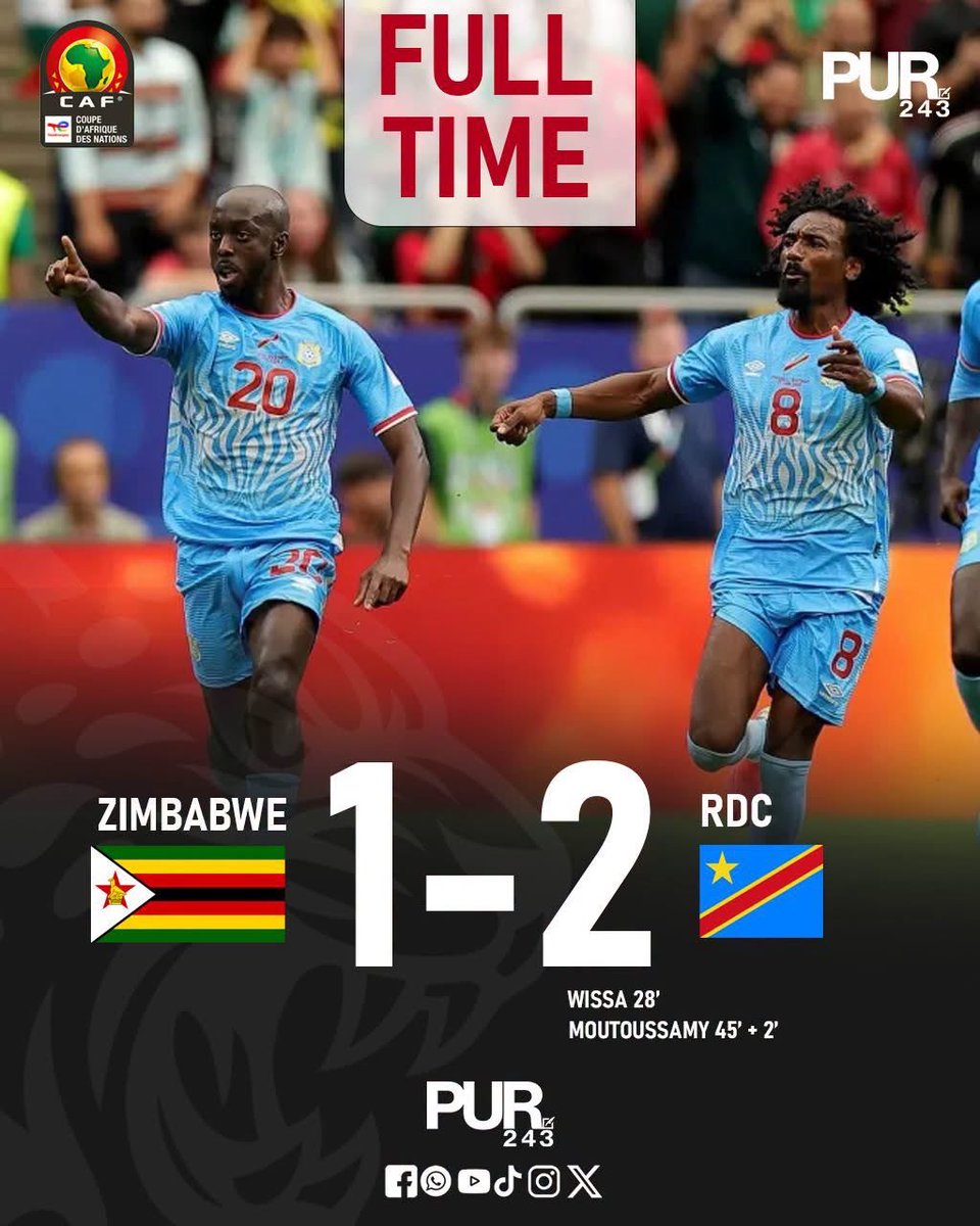FelixKabuyi's tweet photo. Une victoire éclatante et méritée pour les Léopards ! Dans une rencontre intense et disputée, la République Démocratique du Congo s'impose 2-1 face au Zimbabwe.

Grâce à une détermination sans faille, un engagement tactique irréprochable et le soutien inconditionnel de tout un peuple, nos Léopards décrochent trois précieux points. Félicitations aux joueurs et au staff pour cette belle prestation qui fait vibrer toute la nation !

Fimbu Na Fimbu ! 🇨🇩⚽