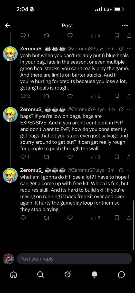 Twinzta's tweet photo. @ZeromuSPlays @papadrgnz @iDomNYC This comes with the territory. You signed up for an extraction shooter. those woes, everybody goes through and if its too much then the genre just isnt for that person. I truly feel that way. Im not being an ass. Im being selfish, yes. I just like my fav genre to keep its  traits https://t.co/7XxqEuRy4A
