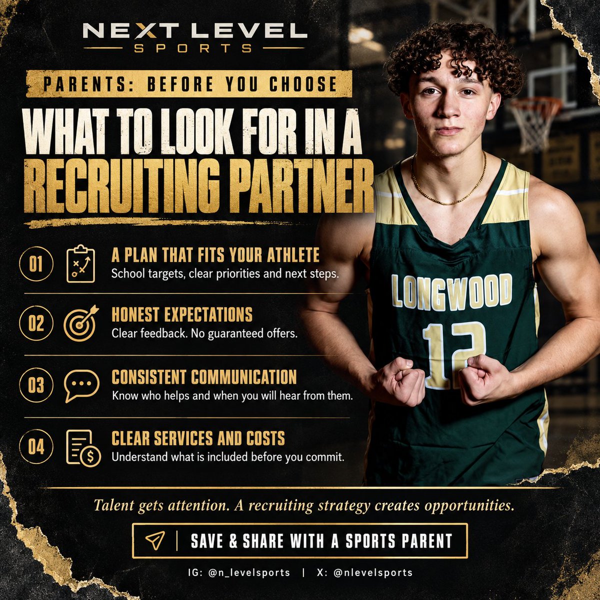 nlevelsports's tweet photo. Parents: before choosing a recruiting service, ask:

• What’s the plan for my athlete?
• Who will communicate with us?
• What’s included—and what does it cost?
• Are expectations realistic?

No service can guarantee an offer.

Save this for your next recruiting call.
@mosesk225 @Uorangemen2
