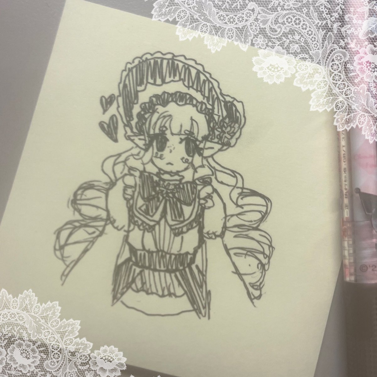 _dollydahlia's tweet photo. Super quick doodle I did on break at work yesterday ♥️ https://t.co/cyIta8BX7t