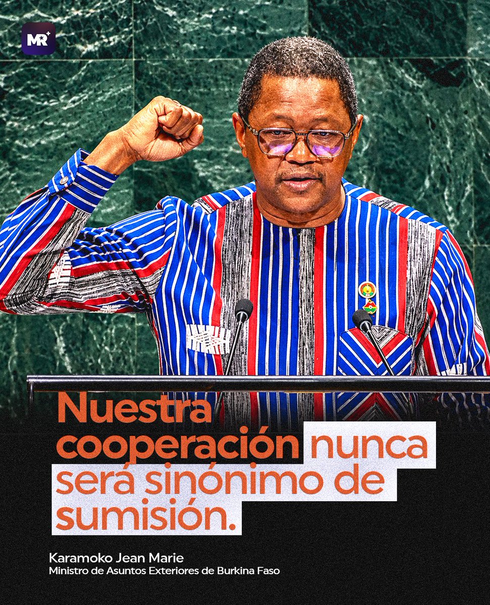 RManifiesto's tweet photo. El canciller de Burkina Faso, Karamoko Jean Marie Traoré, denunció ante la ONU los dobles raseros, la dominación y las prácticas neocolonialistas, mientras defendió la alianza entre Burkina Faso, Malí y Níger como un paso hacia una mayor soberanía política, económica y militar. https://t.co/pJ5gh75QRS