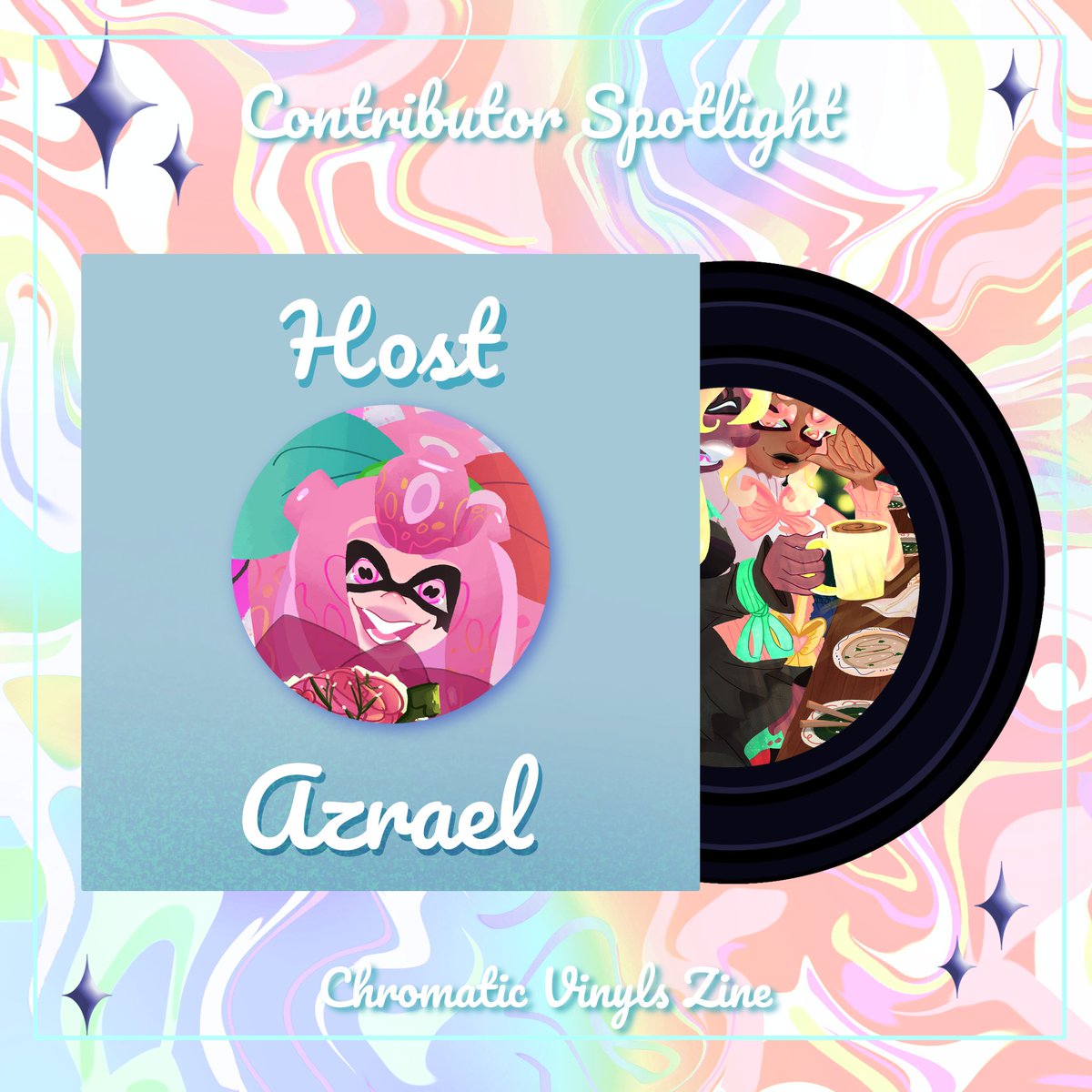 ChromaticVinyls's tweet photo. One, two, three, time for a mic check! Get ready superstars, because our creation period is over and we’re ready to put our talents on the stage! 

Starting off with our hosts, Azrael and Krisalis! •*¨*•.¸¸♬︎
#FANZINE #ZINE https://t.co/owyFu9kAD6