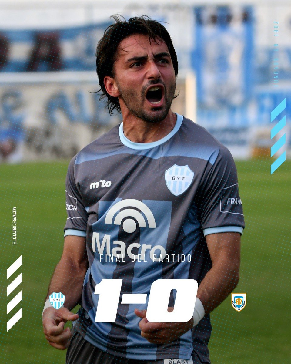 GloriosoGyT's tweet photo. #GYT 1 - Atl. Rafaela 0

Gimnasia volvió al triunfo con gol de Capano.

Importantisimos 3 puntos que le permiten al Albo posicionarse en el 5to lugar de la Zona B

Se vienen 2 de visitantes en donde hay que traer puntos de los dos partidos

#PrimeraNacional
#GimnasiayTiro https://t.co/xrk5J8LhTW